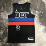 Maillot de Basket #2 Cunningham Detroit Pistons Noir 2022-23